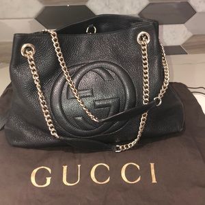 Gucci Soho Chain Strap Black Shoulder Bag